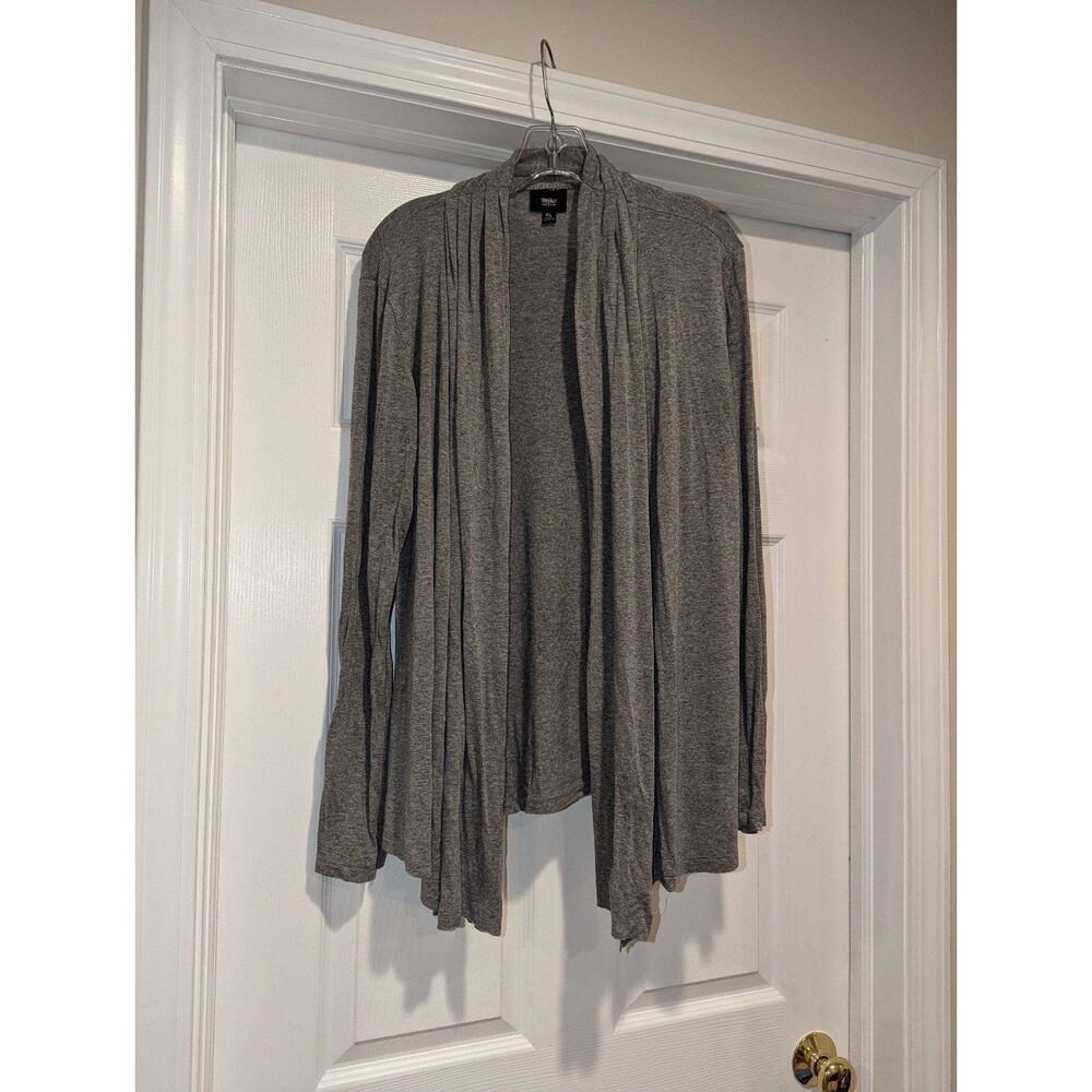 Mossino XL‎ Grey Drape Open Front Soft Cardigan